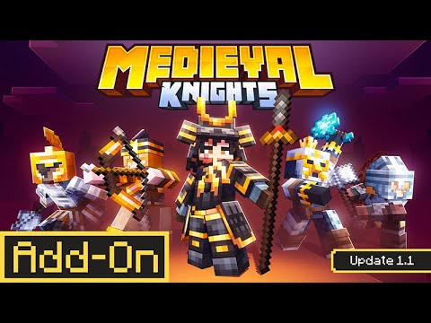 Medieval Knights 1.1 Addon: Epic New Armors, Weapons & Ingots for Bedrock!