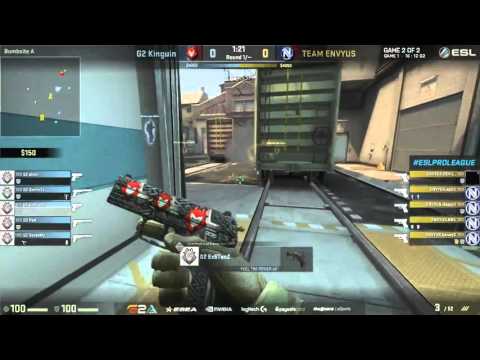 minimap bug and RPK USP quad kill - G2 Kinguin vs. Team EnVyUs CS:GO ESL Pro League