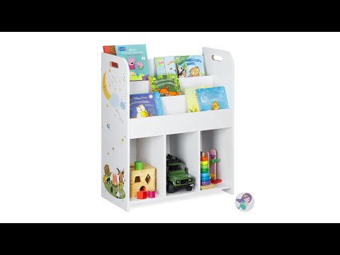 Etagère enfants pour livres et jouets Blanc - Bois manufacturé - 62 x 75 x 29 cm