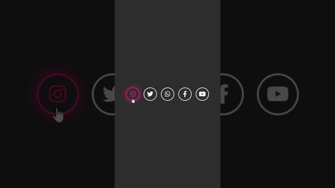 Glowing Social Media Icons