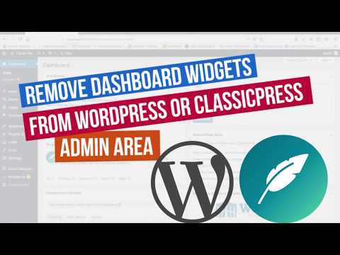 Remove Default Admin Dashboard Widgets in WordPress or ClassicPress
