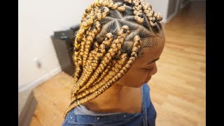 Butt Length Jumbo Blonde Box Braids | Perfect for Summer | Tuck Method Practice