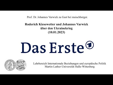 Prof. Dr. Johannes Varwick in der ARD: Talk über die Ukraine - Maischberger (10.01.23)