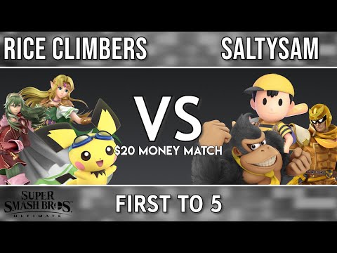 SSBU - Rice Climbers (Pichu, Zelda, Lucina) Vs. SaltySam (Ness, Falcon, DK) - $20 Money Match