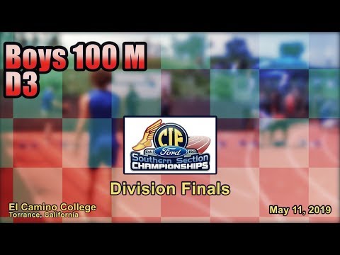 2019 TF - CIF-ss Finals (D3) - 100 (Boys)