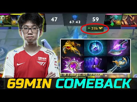 KUKU 69 MIN MEGACREEPS COMEBACK - SITUATIONAL BUILD DOTA 2