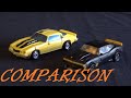 Toy Comparison Transformers 2007 Bumblebee Vs AOE High Octane Bumblebee