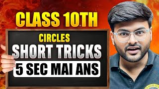 Circles Short Tricks Class 10 Maths I Class 10 Maths Circles S in 5 Sec