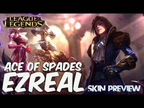 ACE OF SPADES EZREAL - Skin Preview Gameplay - League of Legends - 【PBE】