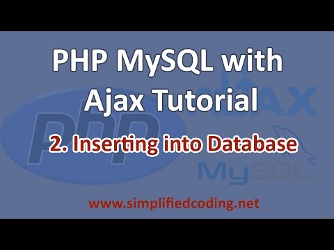 2 PHP MySQL with AJAX Tutorial Inserting Into Database