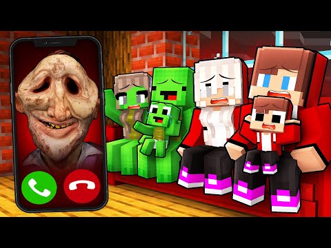 Why SCARY BIG KIN Called JJ and Mikey Family at Night in Minecraft! - Maizen