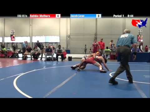 Robbie Mathers vs. Jacob Leon at 2013 Junior Nationals - FILA - FS