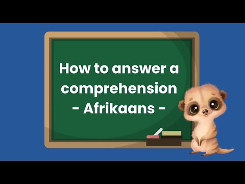 How to answer an Afrikaans Comprehension / Afrikaans Leesbegrip  #afrikaans #grade #comprehension
