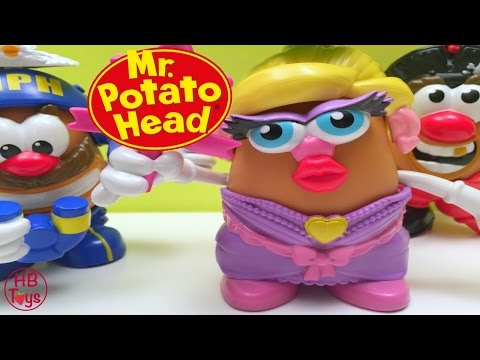 Mr Potato Head | Playskool Toys | Potato Heads Little Taters | Princess Pirate Toys MIX and MATCH Video