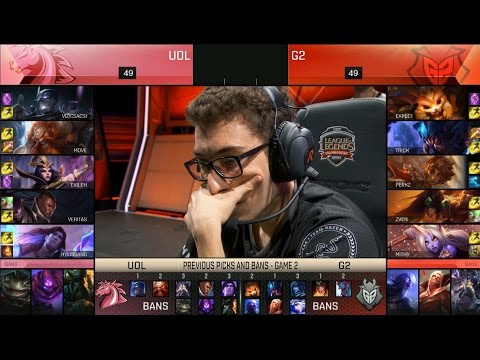 G2 vs UOL Game 3 Highlights - G2 ESPORTS vs UNICORNS OF LOVE EU LCS PLAYOFF SEMIFINAL #2 Summer 2016