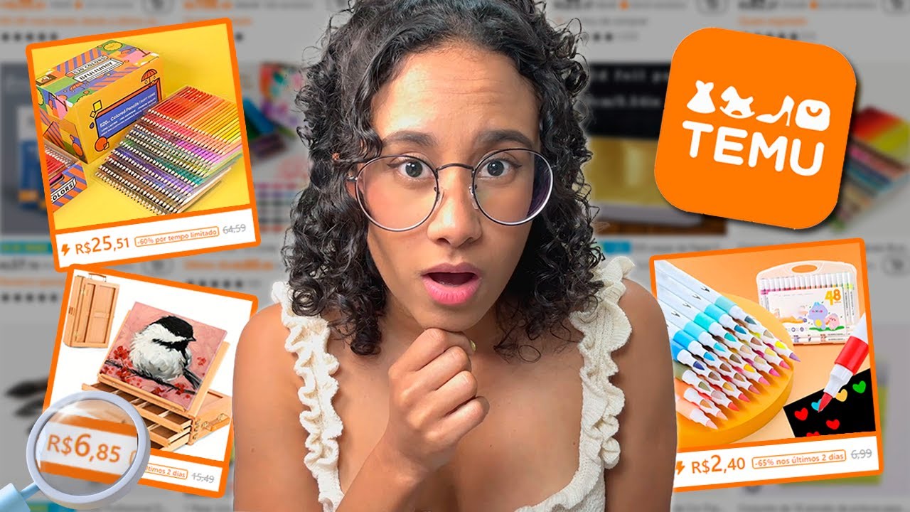TESTANDO MATERIAIS DE ARTE DA TEMU - Mais de R$ 1.800,00 reais!!