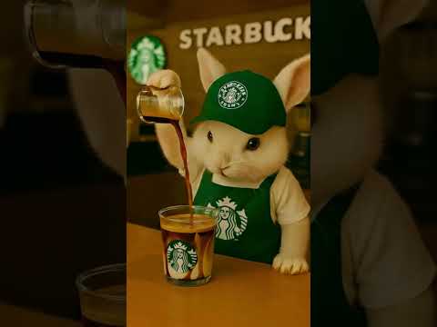 #ai #starbucks #explore #cute #foryou #funny #trending #shorts #reels #bunny #barista #cafe #rabbit