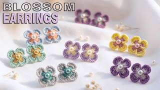 Viral "Crochet Flower Earrings" For Absolute Beginners | Step by Step DIY