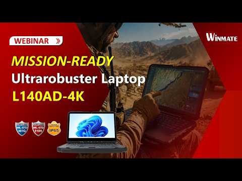 Mission-Ready 4K Ultra-Robustes Notebook | Winmate L140AD-4K