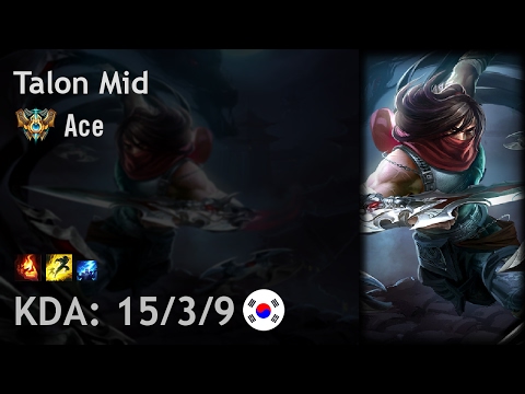 Talon Mid vs Cassiopeia - Ace - KR Challenger Patch 7.2