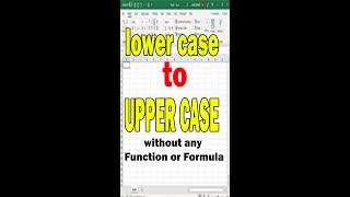 How to Convert Lower Case text into Upper Case in Excel