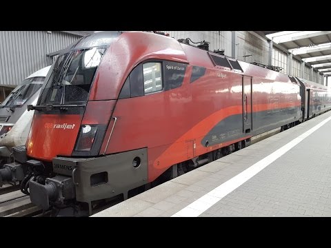 "Spirit of Zurich" International ÖBB Railjet in München Hbf: RJ261 Wien Hbf