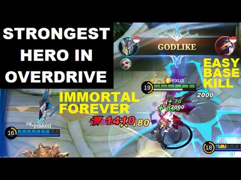 BEST HERO In OVERDRIVE Mode Gameplay No Cooldown Ultimate (Argus Immortal Forever) - Mobile Legends