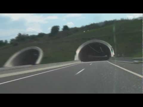 Hungary: M6 highway near Szekszard & tunnel vision