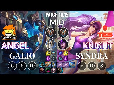 SN Angel Galio vs TES knight Syndra Mid - KR Patch 10.15