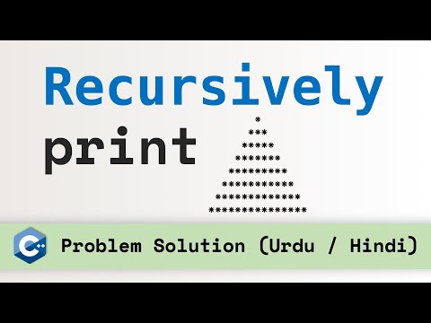 Pattern Printing Using Recursion