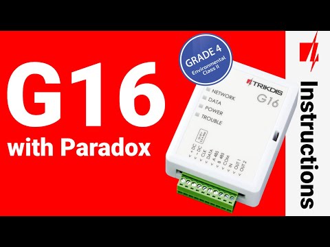 G16 with Paradox. Cellular communicator setup with Protegus app.