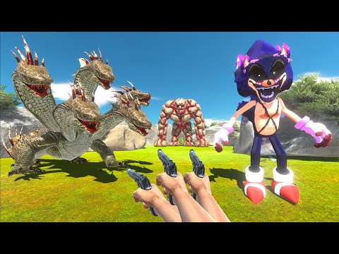 Xenophanes Sonic Challenge | Fps avatar Vs Lava Golem - Animal Revolt Battle Simulator