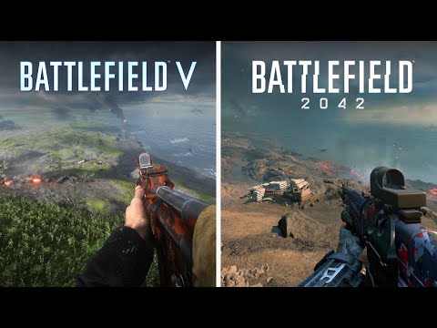 Iwo Jima Map Comparison - Battlefield V vs. Battlefield  2042