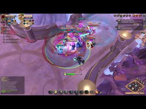 t8 7vs7 t9 CAVALRY - Avalon Hallowfall Healer POV - Albion Online
