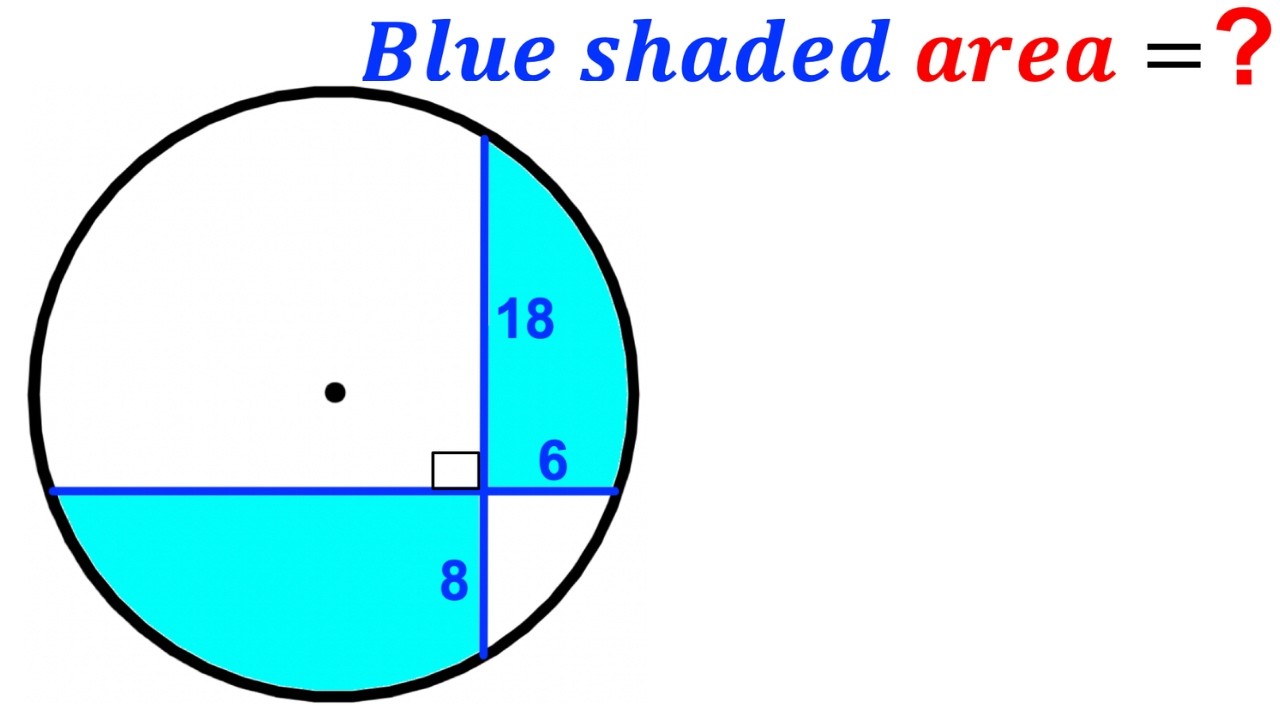 Can you find the Blue shaded region area? | (Circle) | #math #maths | #geometry