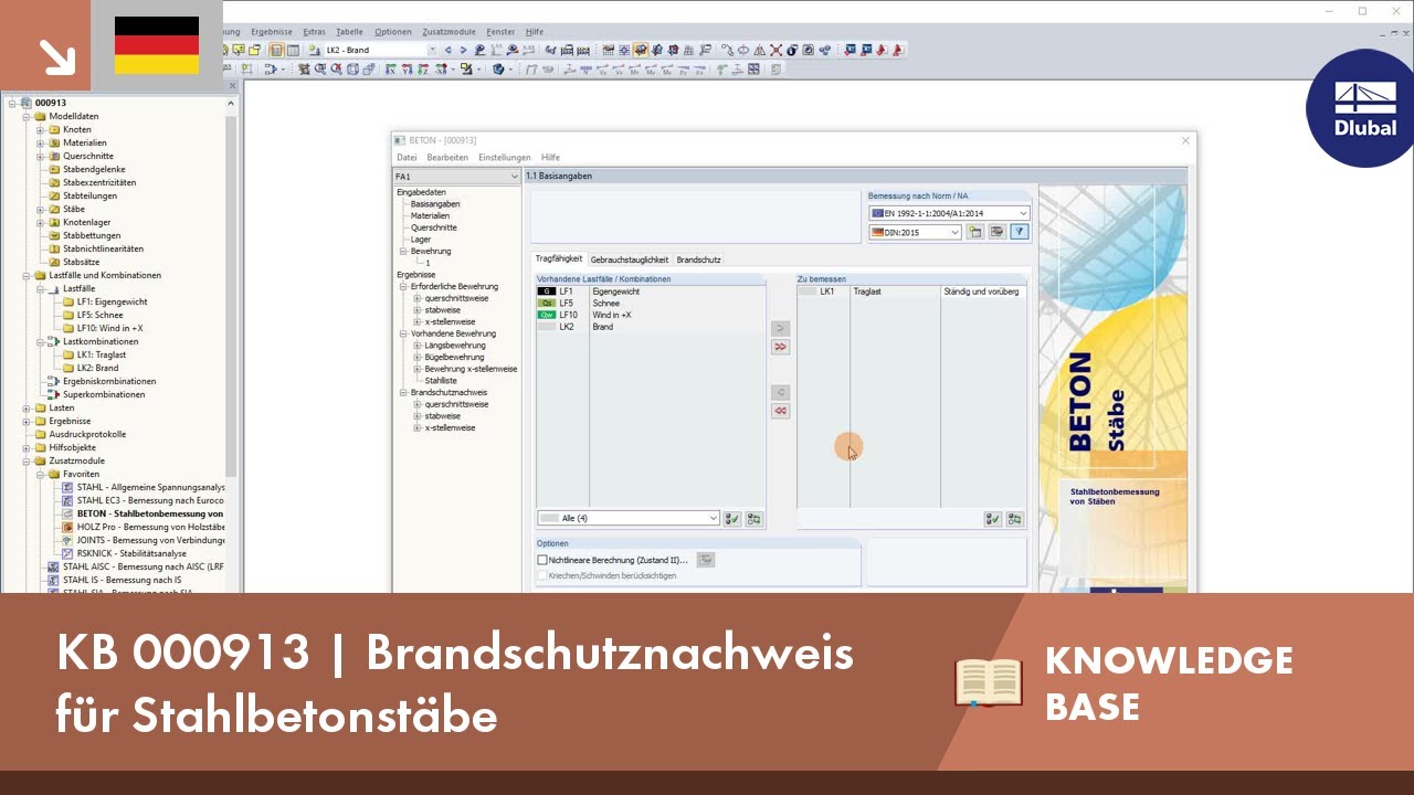 KB 000913 | Brandschutznachweis für Stahlbetonstäbe