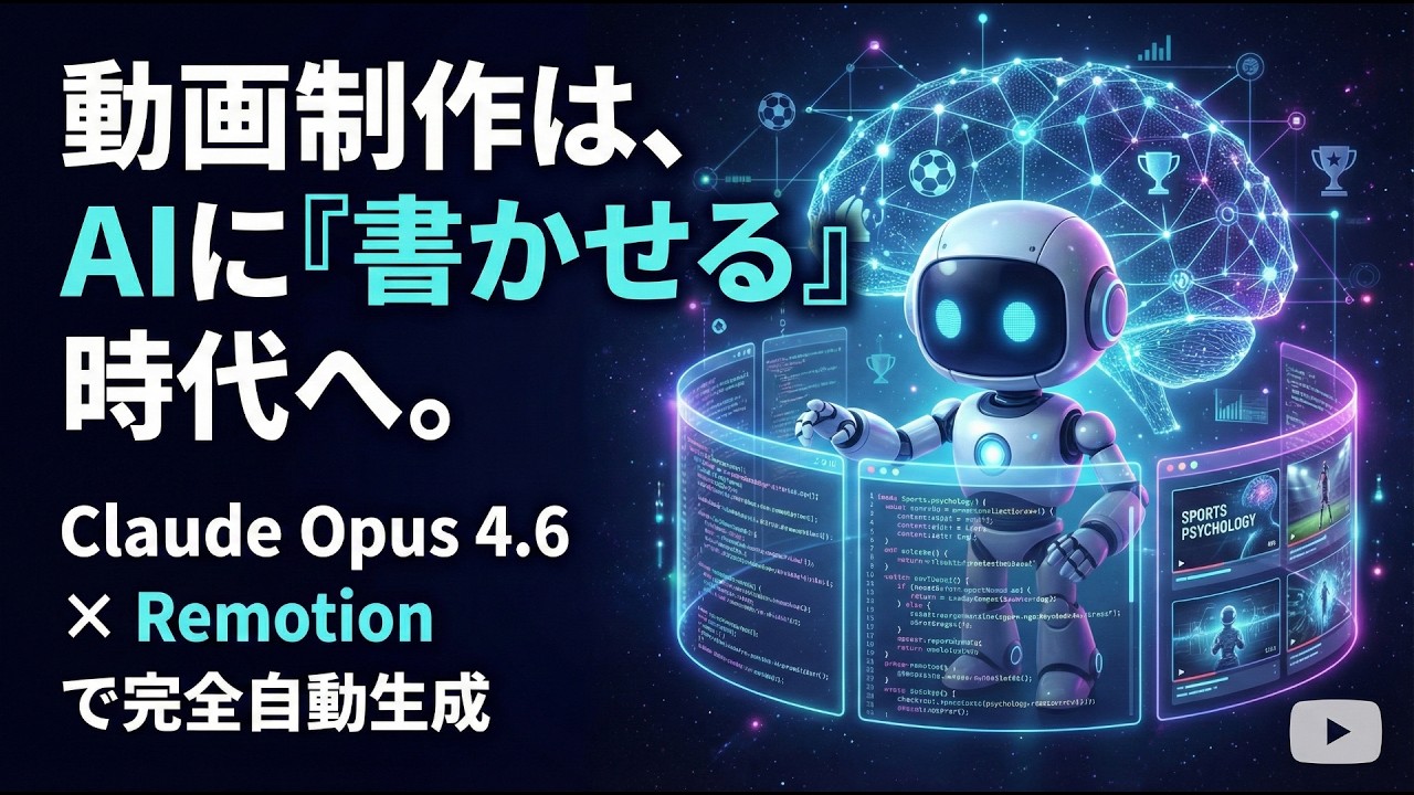 AIで動画制作を完全自動化。Antigravity x Claude Opus 4.6 × Remotionが動画編集の常識を変える