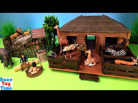 Schleich Safari Animal Nursery Playset  and Fun Animals Toys For Kids
