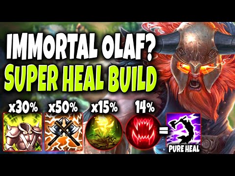 *New Discovery* Immortal Olaf Super Heal Build?! Over 80% Heal and Regen 🔥 LoL Top Olaf s10 Gameplay
