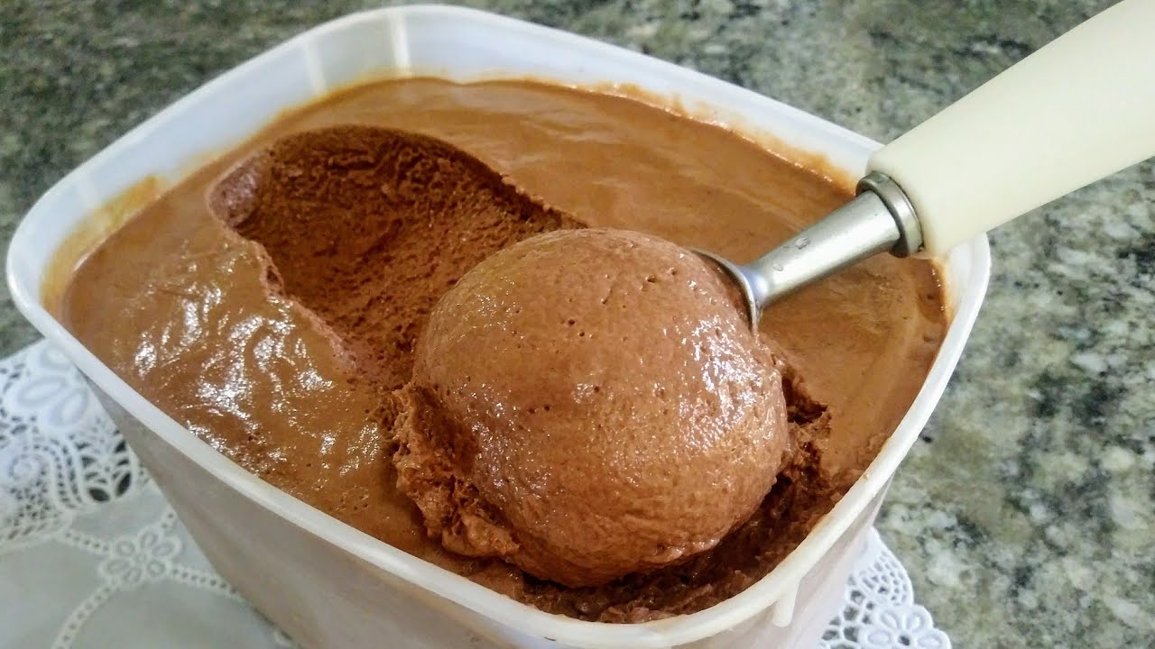 SORVETE CASEIRO DE CHOCOLATE-SUPER CREMOSO RECEITA PRÁTICA