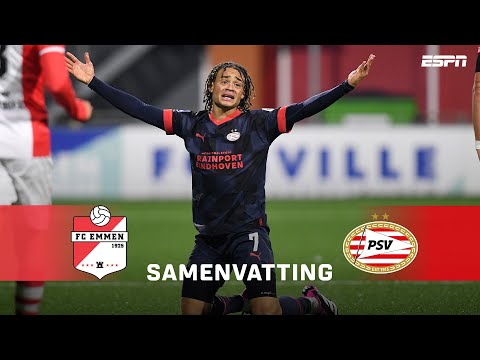 RODE KAART na roekeloze TACKLE 🟥 | Samenvatting FC Emmen - PSV