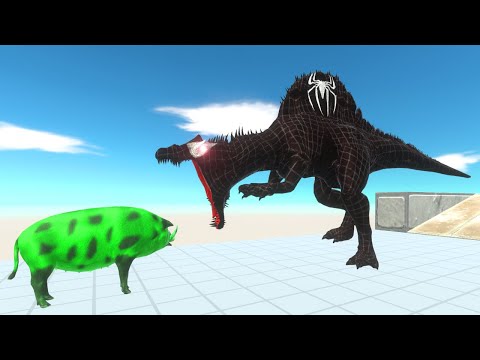 VENOM SPINOSAURUS DEATH FALL - Animal Revolt Battle Simulator