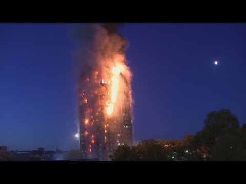 Grenfell Tower fire: Huge blaze engulfs tower block in west London