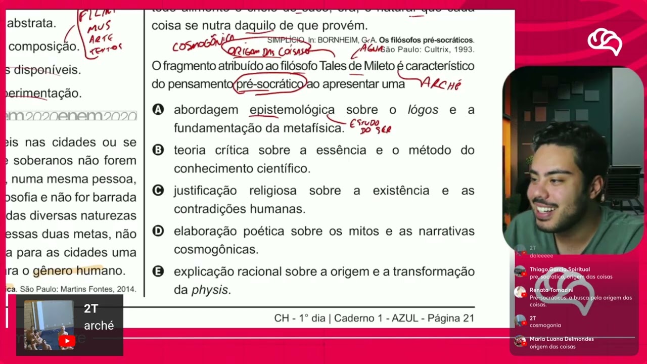 Resolução em Vídeo — Questão 54 ENEM 2020 PPL