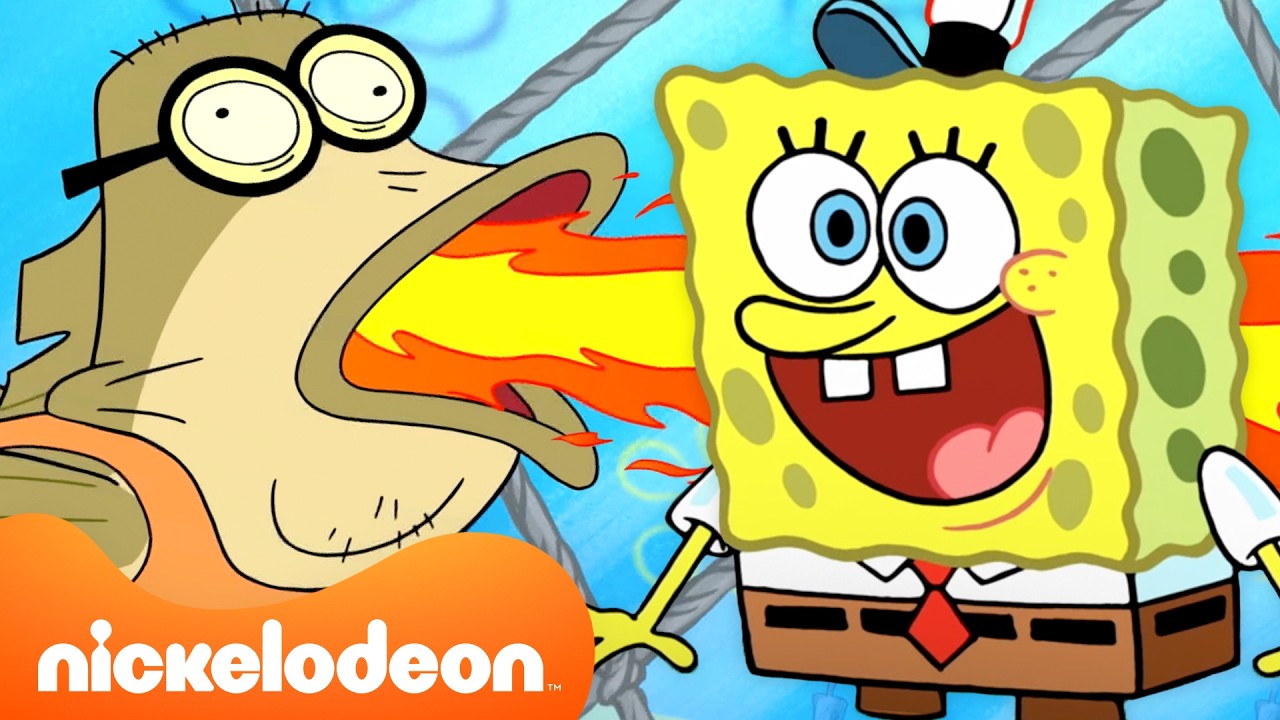 SpongeBob | 1 Jam Momen Paling Gila SpongeBob bersama Bubble Bass 😈 | Nickelodeon Bahasa