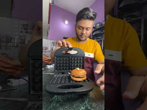 KFC BURGER WAFFLE || DAY 5 OF 15 DAYS WAFFLE CHALLENGE #kfc #burger #waffle