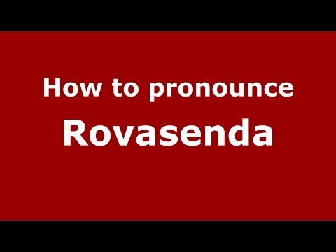 How to pronounce Rovasenda (Italian/Italy) - PronounceNames.com