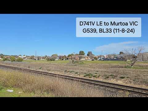D741V LE G539, BL33 to Murtoa Siding, 1510, 11/8/24, Stawell VIC