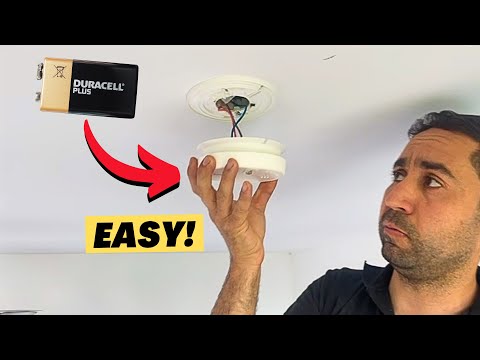 Part of a video titled Smoke Alarm Battery Replacement - Super simple! - YouTube