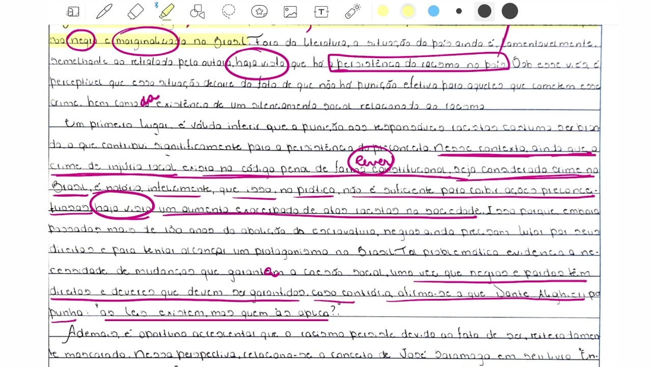 REDAÇÃO SOBRE A PERSISTÊNCIA DO RACISMO NO BRASIL - ENEM